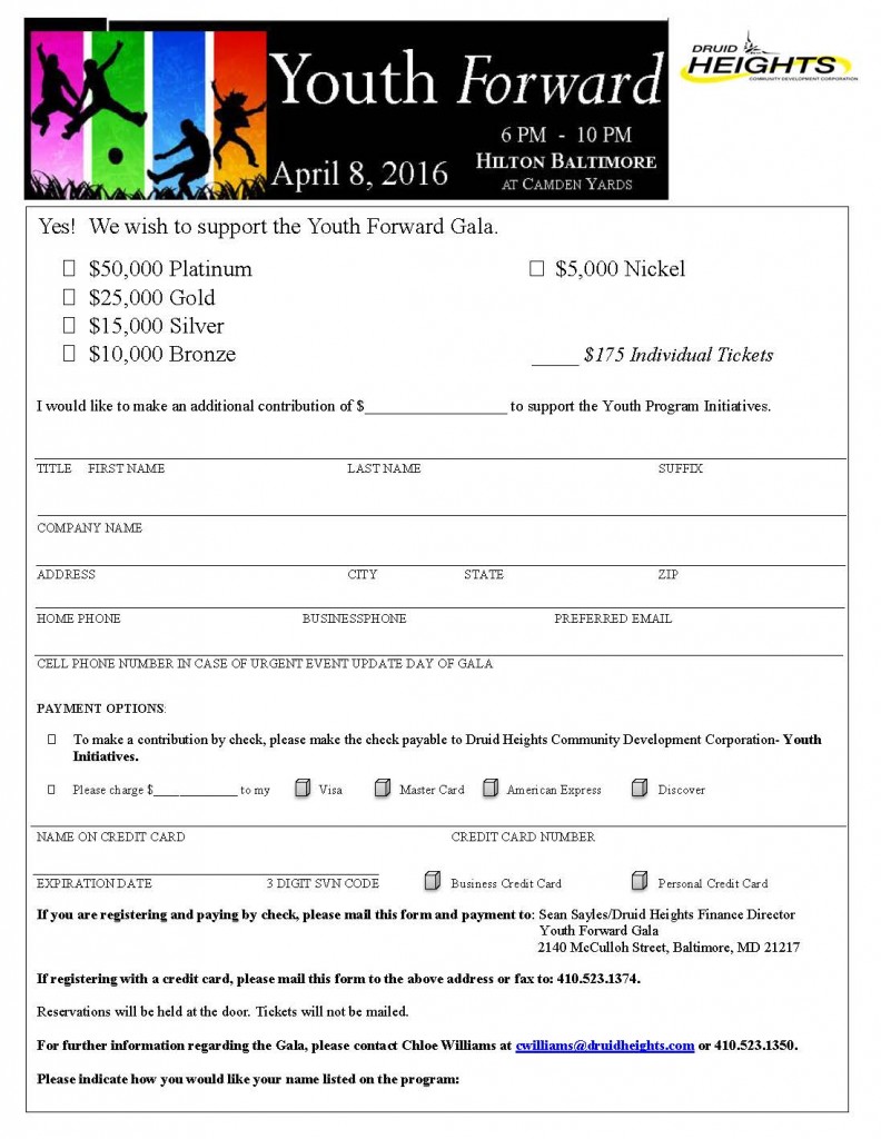 Form for Tickets